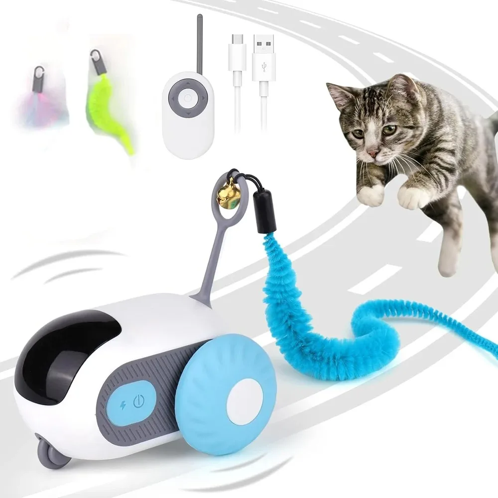 Smart Cat Toy Pet Interactive Automatic Moving Remote Electric Car Toys Upgraded Version Rechargeable Kitten Training Game Toys - Image 11