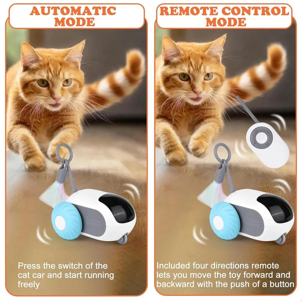Smart Cat Toy Pet Interactive Automatic Moving Remote Electric Car Toys Upgraded Version Rechargeable Kitten Training Game Toys - Image 8