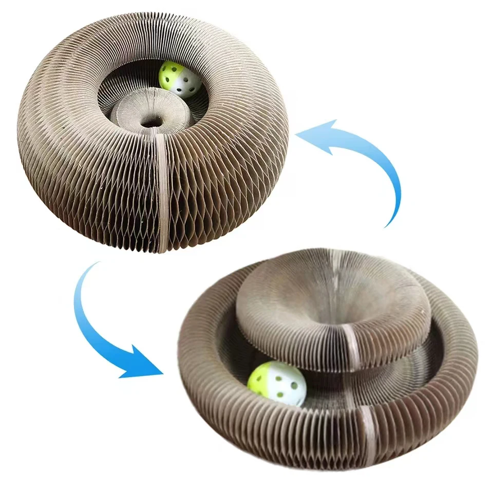 Magic Cat Toy Interactive Cats Ball Toys Kitten Game Training Stuff Fun Multiple Shapes Corrugated Paper Cat House Pet Supplies - Image 8