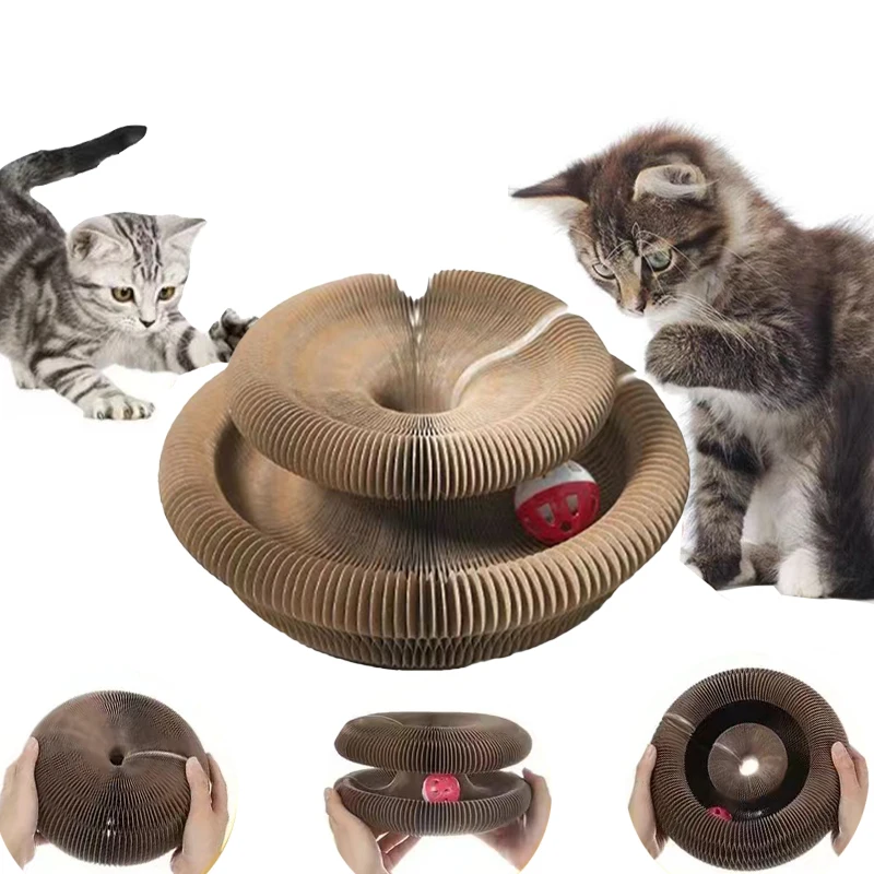Magic Cat Toy Interactive Cats Ball Toys Kitten Game Training Stuff Fun Multiple Shapes Corrugated Paper Cat House Pet Supplies - Image 3