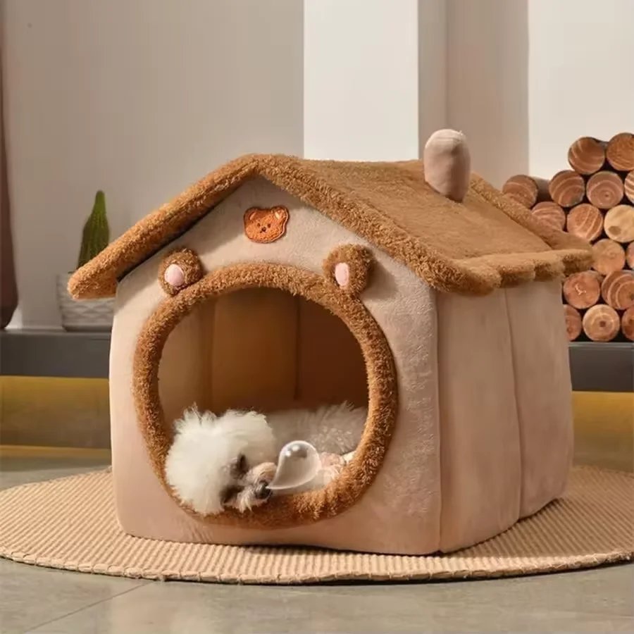 Foldable Pet House Removable Washable Cat House Puppy Cave Sofa Pet Bed House for Extra Small Dogs and Small and Medium Cats - Image 7